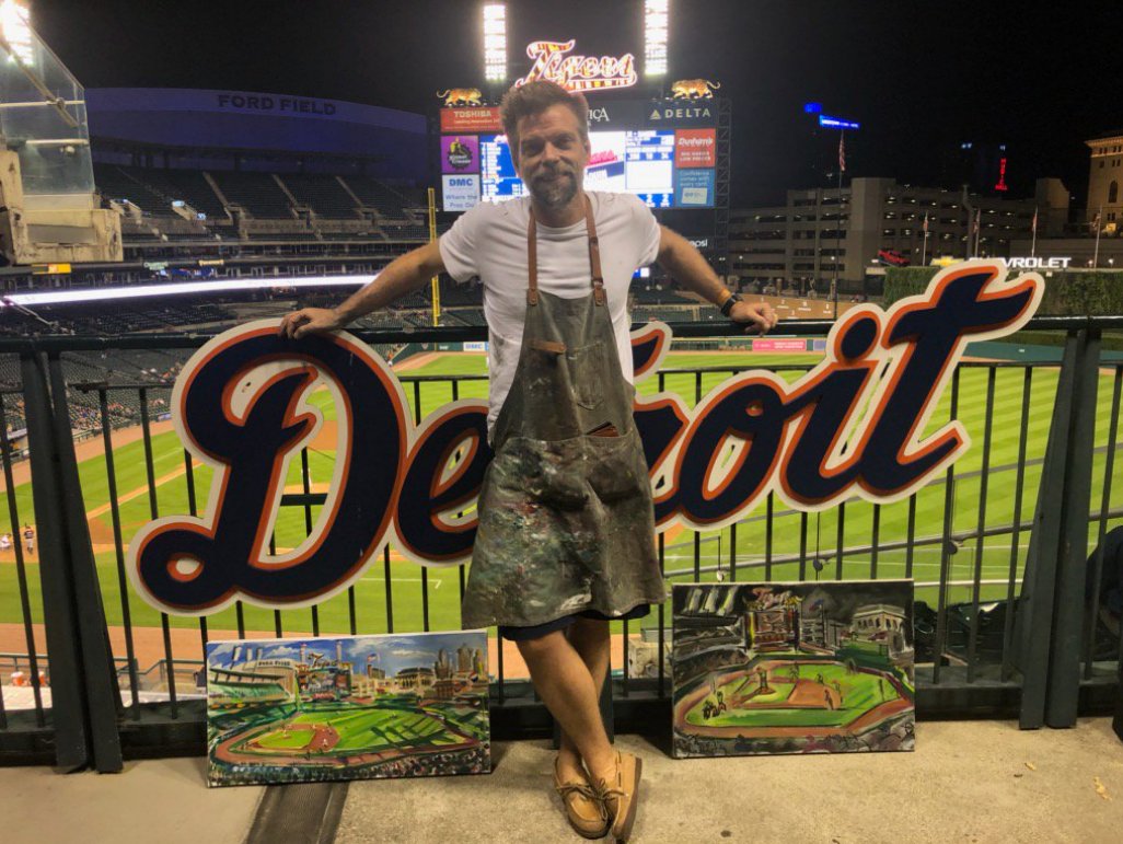 19/08/27 Chicago to Detroit MLB Ballpark 18/30 Comerica Park @Tigers vs  @IndiansMet  @iamtrevort of  @FOXSportsDet before this one. Comerica is a gorgeous ballpark reflecting Detroit's motor roots and wonderful downtown skyline. #DetroitRoots    @beckjason  @Zack_Hess38  @EmilyCWaldon