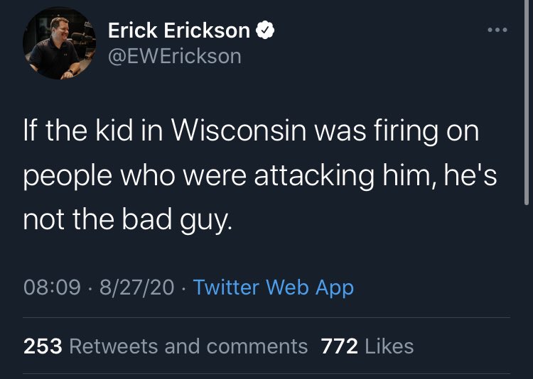 By this morning, the narrative began firming up: The men trying to disarm Rittenhouse—who crossed state lines with an assault weapon he possessed illegally, then shot someone in the head—were actually just “attacking him,” and Rittenhouse had a right to shoot them, too.