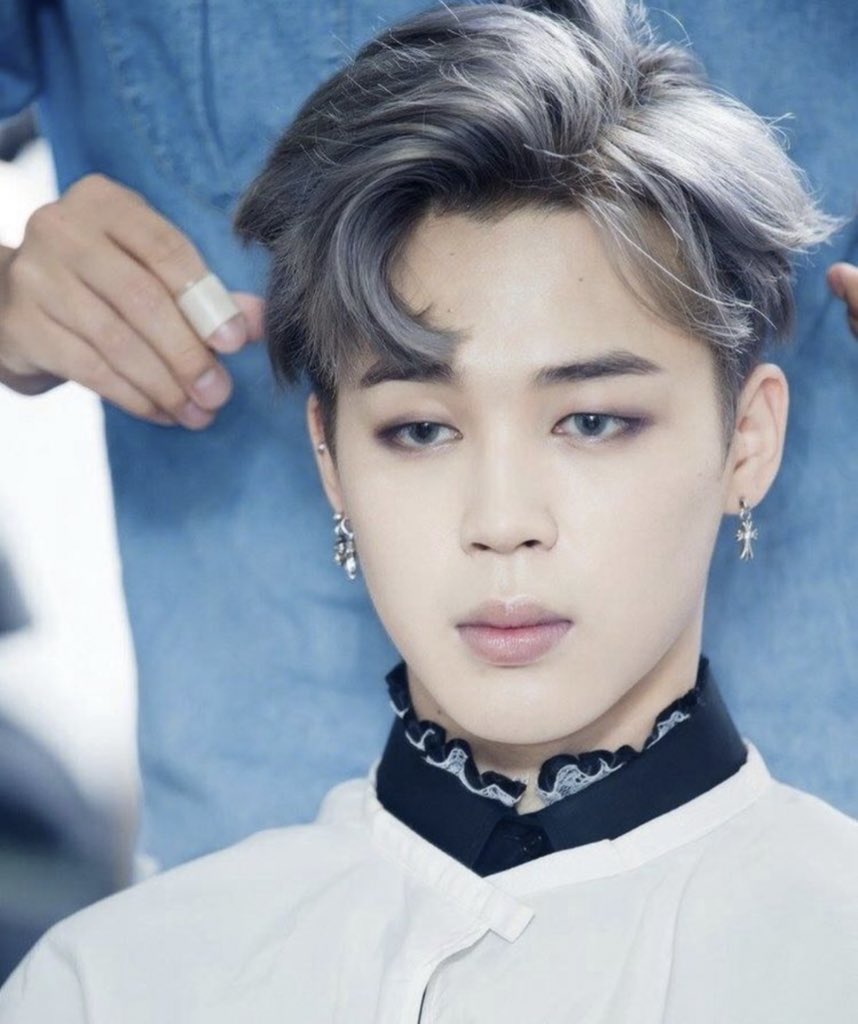 jimin getting his hair and makeup done ; a thread