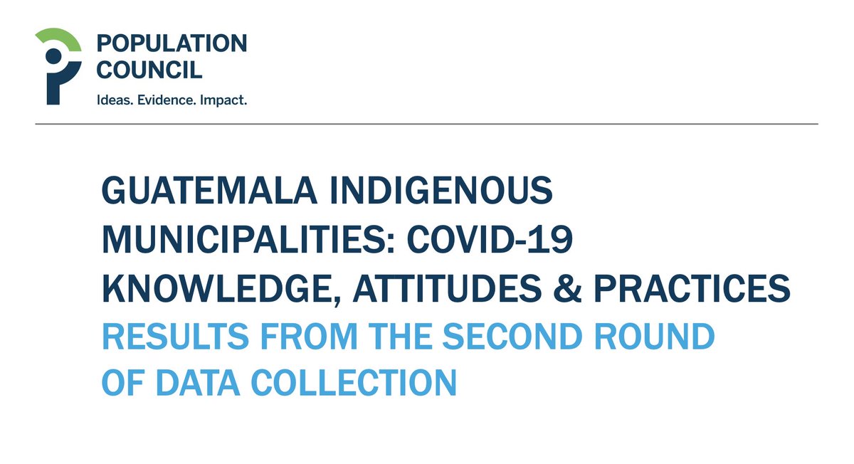 New findings from our 2nd round of data collection from  #COVID19-related surveys of key informants in 10 indigenous communities in Guatemala tackle access to health facilities, social assistance, mental health, knowledge of symptoms, adoption of preventative practices & more: