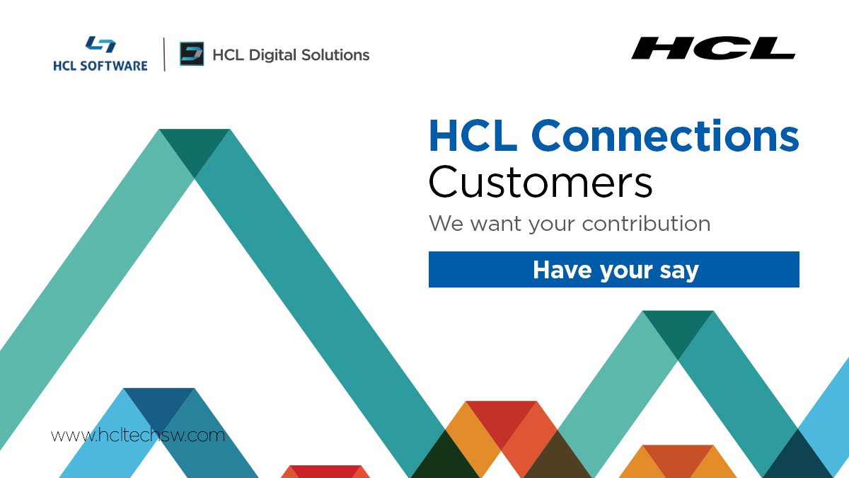 HCLDigital's tweet photo. Are you using HCL Connections? 
We want to know your thoughts on how you are using #HCLConnections within your organization, take our #survey here: https://t.co/4IXNIZuSr0 #LetsConnect https://t.co/WoN3013v7Q