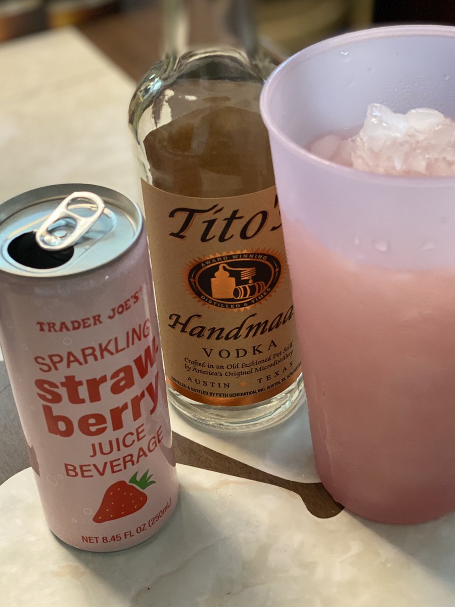 That’s it, doin some good old fashioned day drinking now idgaF lol #titoshandmadevodka #TraderJoes #Strawberry