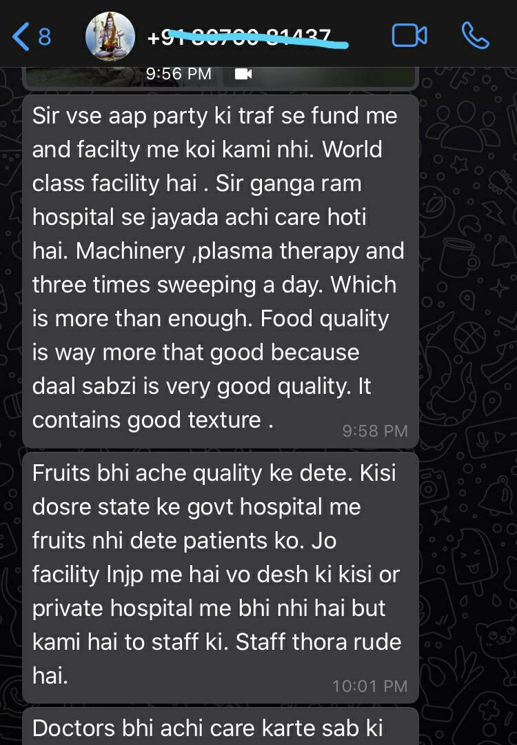 Ankush Narang This Makes Your Day Boosts Confidence When You Get A Feedback Of A Person Whose Mother Father Both Were Covid Patients Admitted In Delhi Govt