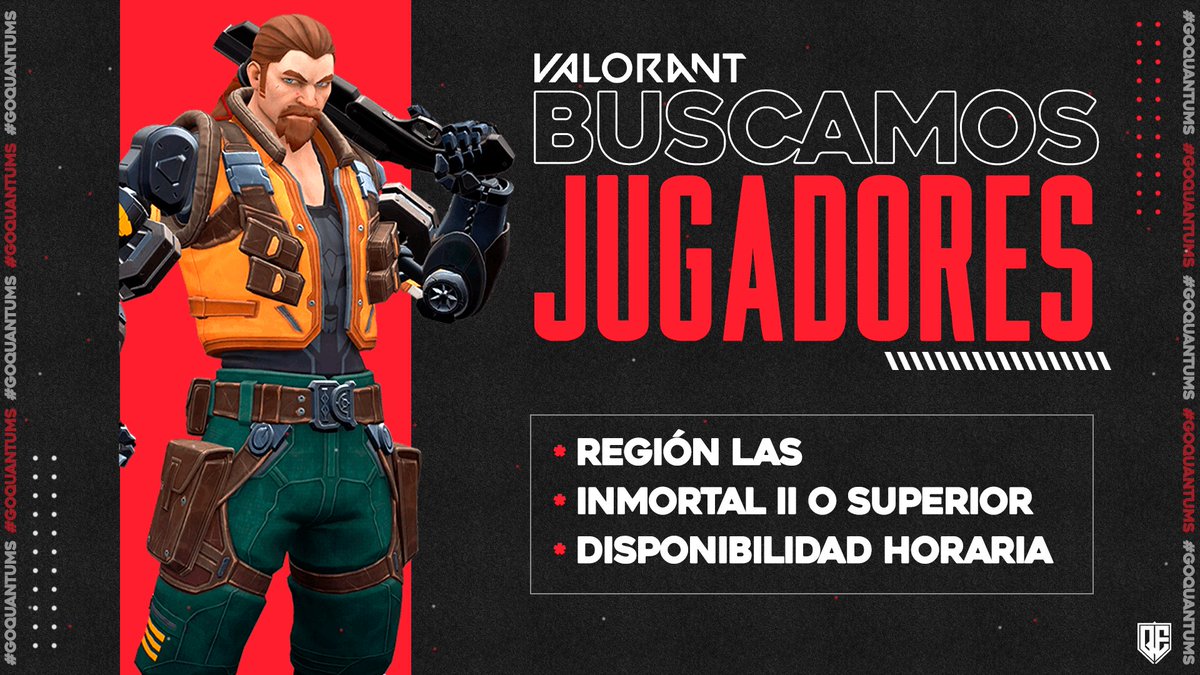#Valorant | !TE BUSCAMOS!

Estamos en busca de jugadores para completar nuestra plantilla, si te interesa entrar no dudes en mandarnos MD.📩