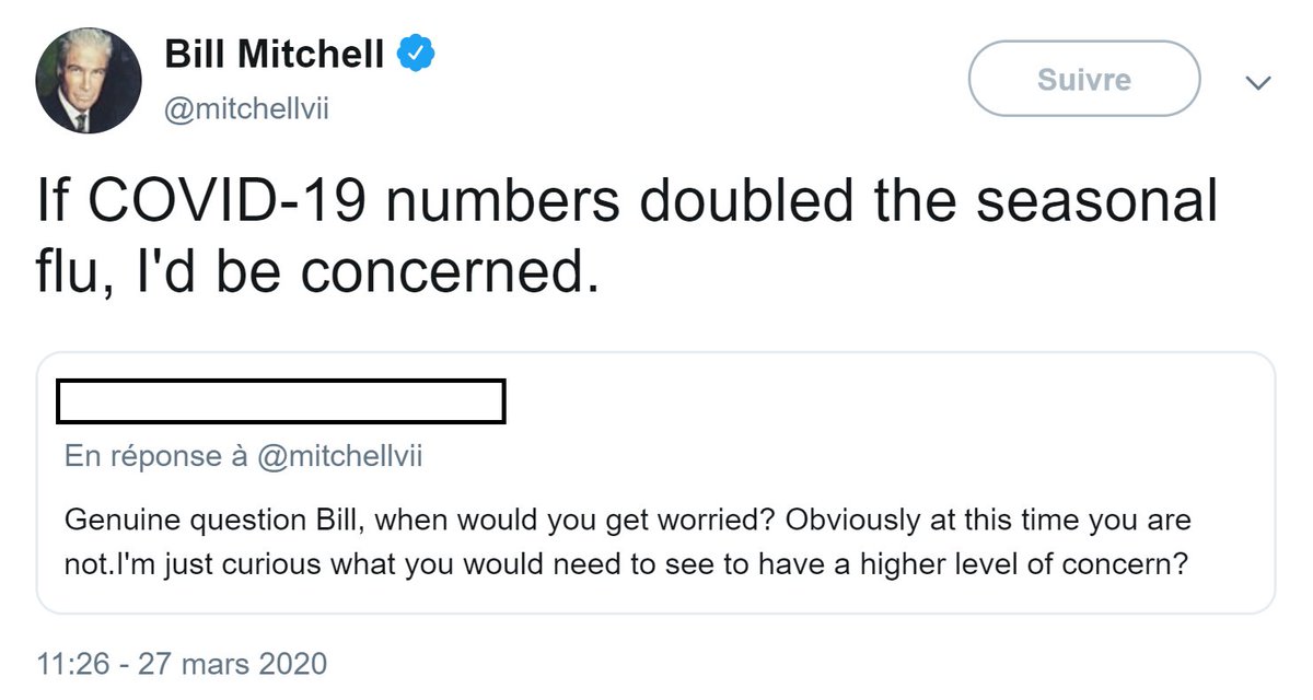 Fans of this thread: don't worry, I have months of Bill Mitchell takes saved up.You will be fine at least until early 2021, by which time a vaccine may be available.