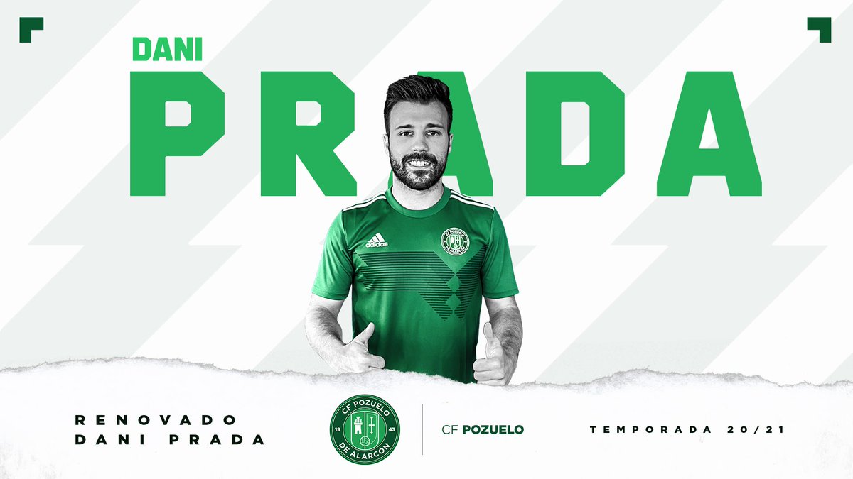 Cfpozuelo's tweet photo. 📝 OFICIAL | Otra renovación más para nuestro equipo. Dani Prada (@daniprada1 ) seguirá un año más en la banda izquierda Del Valle de las Cañas. 

Seguridad y velocidad para el equipo de Juanjo Granero 

#FamiliaVerde🟢 https://t.co/Vh1t5qDJmm