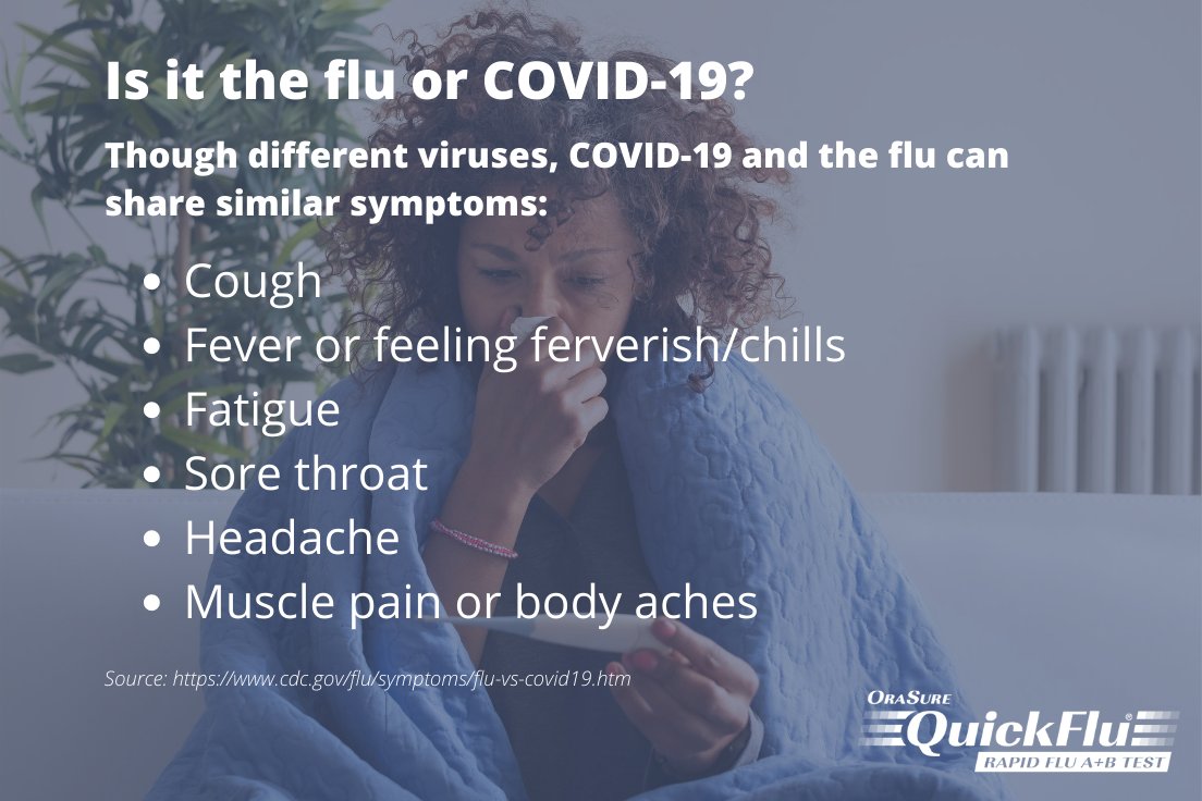 Due to the similarities in symptoms between COVID-19 and the flu, the CDC notes that clinicians may need to test for both viruses. Contact me today for info on how to order and about our current 2020 promo where you can get 7 boxes for the price of 5 #flu #COVID19 #twindemic