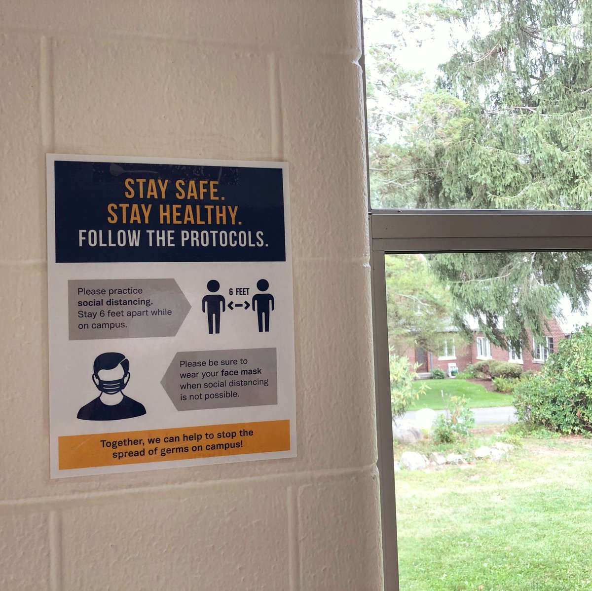 TrinityPawling's tweet photo. The start of school is just around the corner! Campus is filling up with friendly reminders &amp; directional signs to keep the Trinity-Pawling community safe &amp; healthy. We can't wait to safely welcome our students back to the Pride! #mytrinitypawling #ProtectThePride 🦁 https://t.co/GrrojT6OIa