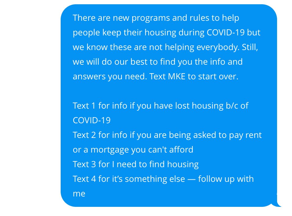 3/ We text ~10,000 Milwaukeeans each week w resources & the chance to speak with a reporter. People also text MKE to 73224 to reach us. @jimmygootz  @coveragebyclara  @al_dikanovic  @jmalewitz & Sam Woods respond directly to those with questions & often call ppl up to chat more.