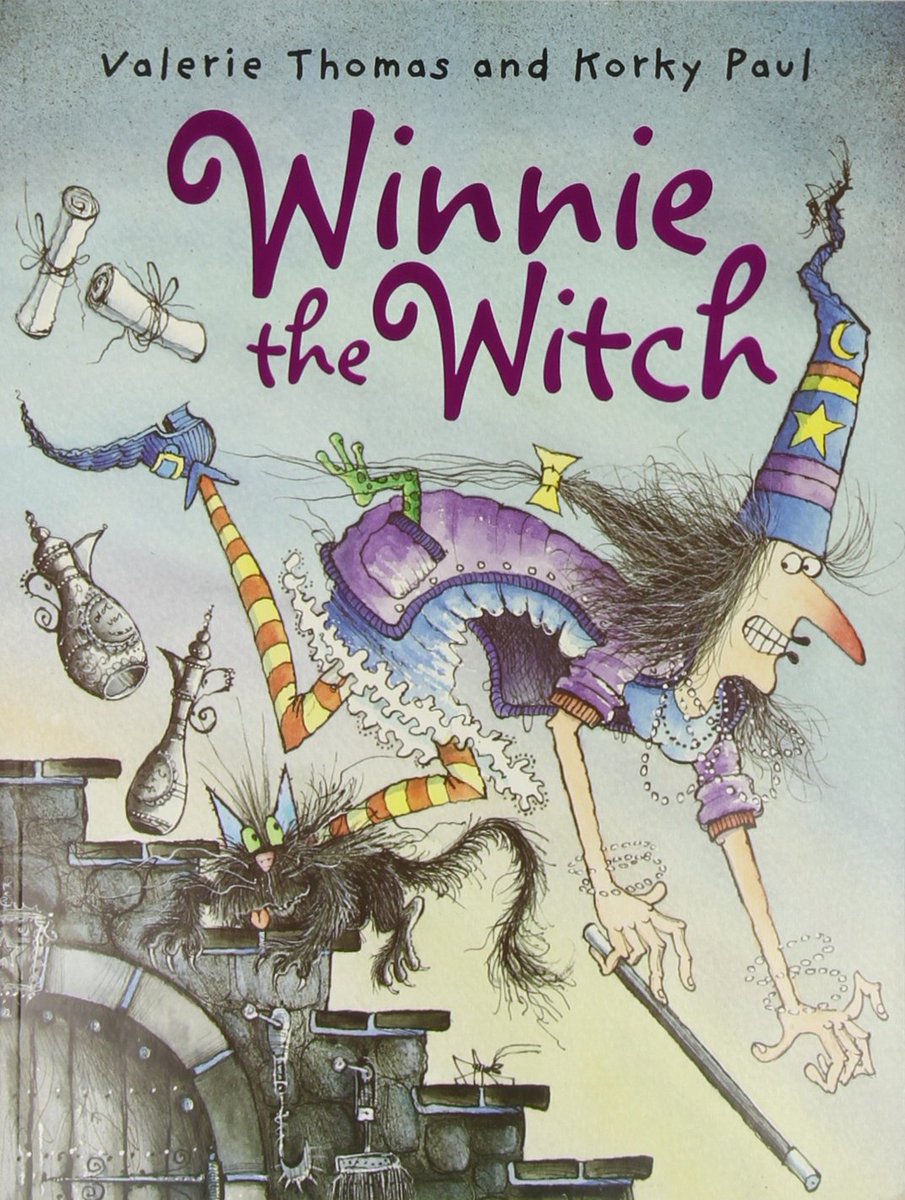 No.18  #LibraryTop50  @KorkyPaul is best known for his madcap Winnie the Witch series of picture books, full of lively detail, wibbly-wobbly line, watercolour washes and joyous silliness.  http://www.korkypaul.com 