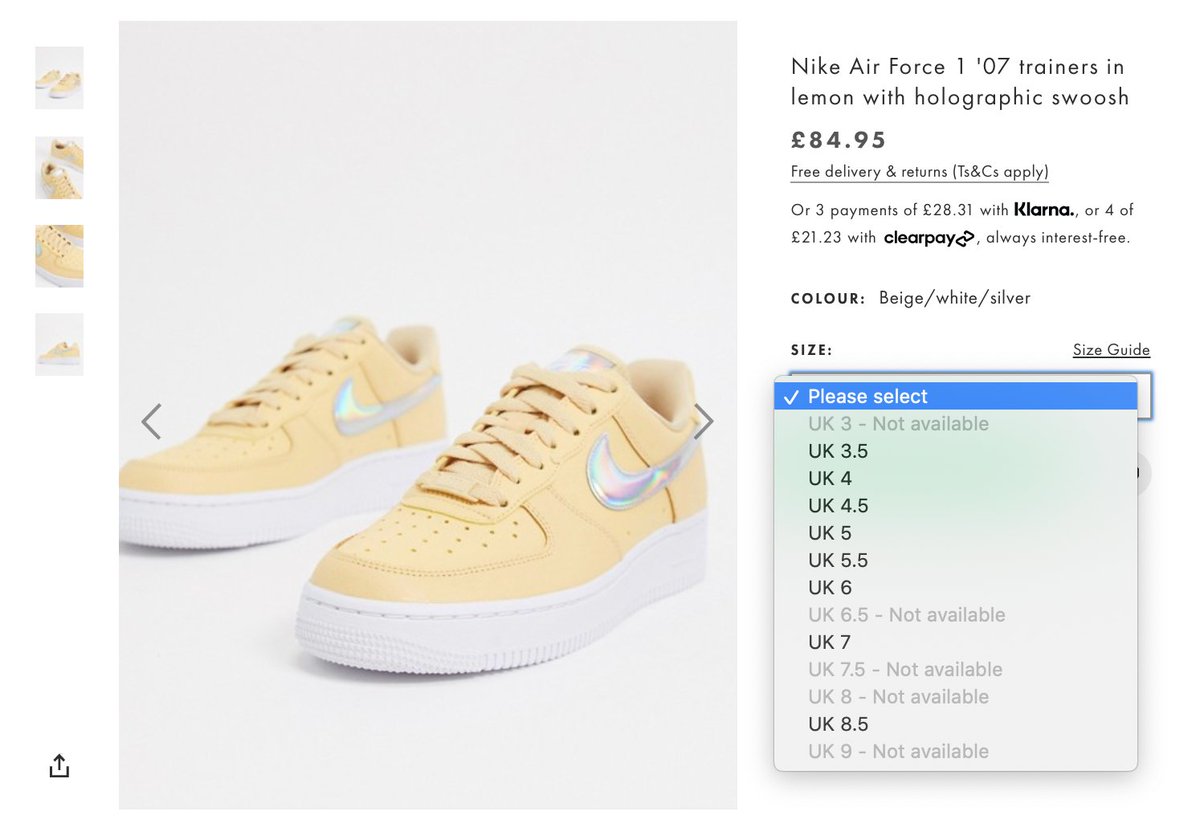 air force 1 womens asos