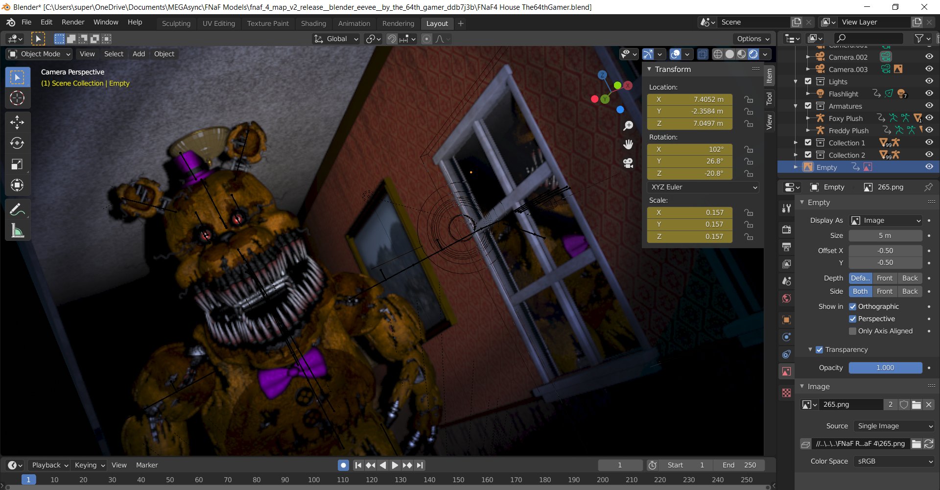 AstroMonster, Kisser of Beasts on X: So I matched Nightmare Fredbear with  one of his hallway renders and found out that he is upsettingly large, and  that there's no way that his