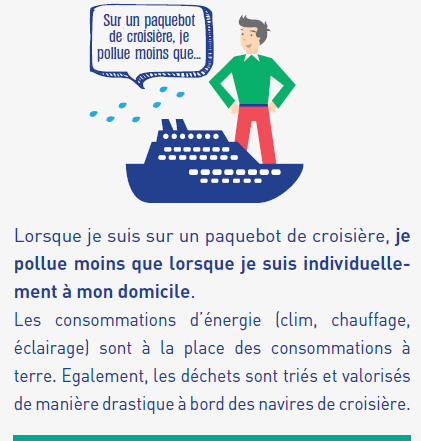 « Je pollue plus sur un navire de croisière qu’à mon domicile. » ❌FAUX❌ Nombre de passagers à bord, meilleure gestion des déchets, ou encore consommation d’énergie, découvrez toutes les raisons 👉ici swll.to/TroMx9w  #croisière   #environnement