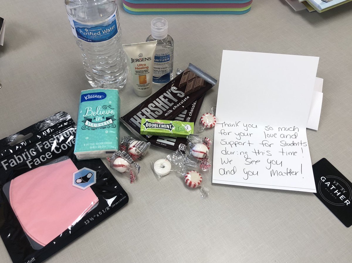MsflickK's tweet photo. So thankful for our local churches! What a great surprise to start this new &amp; different school year! 💙 #FBES #spsk12proud https://t.co/l8ghKipUqb