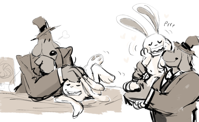 swarm of carefree bugs on Twitter: "some old sam and max art from back...