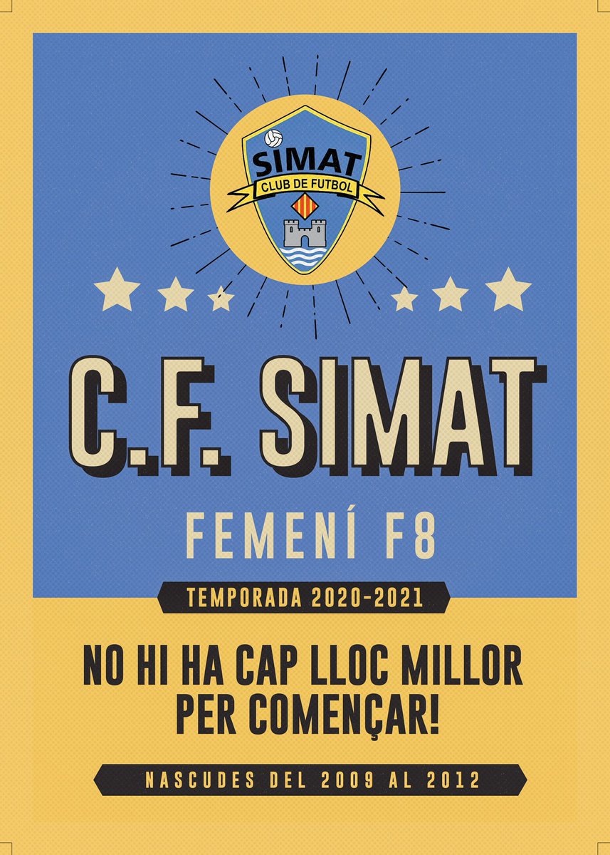 Hui volem fer una crida a les xiquetes nascudes entre el 2009 i 2012 perquè puguen gaudir del futbol i començar a crear una base ben forta. Les inscripcions estan obertes i si tinguéreu algun dubte, podeu preguntar sense cap problema. Suma't al groc! 💛💙⁣

#FutbolFemení