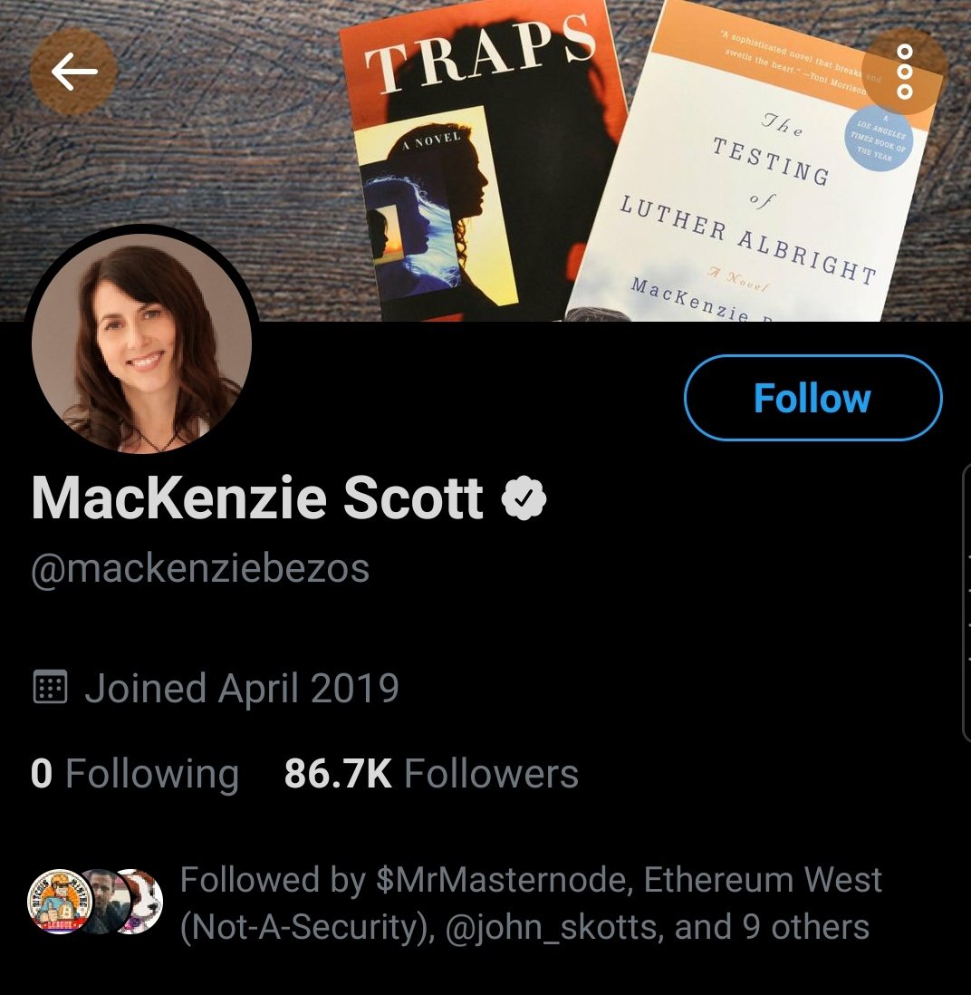 Yes Jeff Bezos is worth 200 billion but the only person he follows on twitter is his ex wife who doesn't follow him back