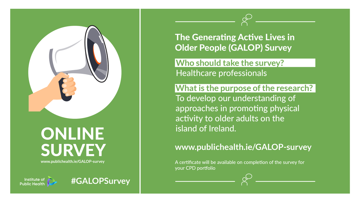 allislandIPH's tweet photo. Healthcare professionals on the island of Ireland, we need your insights to understand the approaches to physical activity promotion to older adults. 

This survey will be used to inform policy, training and personal development. Take the survey 👇https://t.co/FYqKdVZxiy https://t.co/FyoEPxKP4M