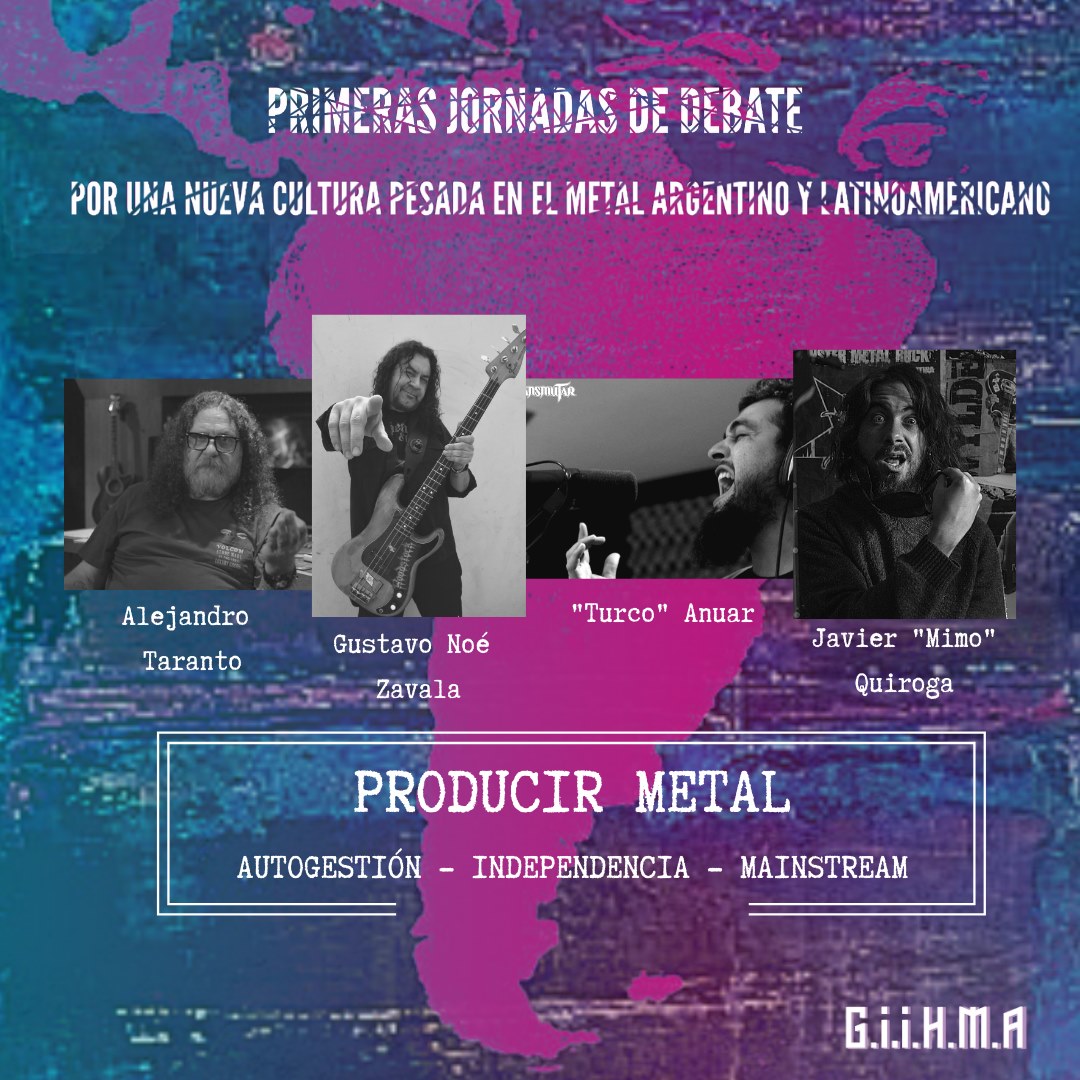 GIIHMArgentino's tweet photo. Les presentamos el panel PRODUCIR METAL: AUTOGESTIÓN - INDEPENDENCIA - MAINSTREAM.
Coordinado por @gitominore  
Viernes 4 de septiembre, 19:00Hs. (Arg.) vía https://t.co/o6sEECOOeZ
#AlejandroTaranto @TurcoAnuar #MimoCulebra  @trenloco1 #GustavoZavala https://t.co/WiPKoGYoLQ
