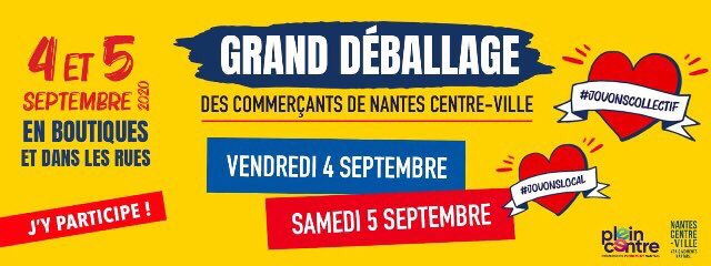 Grand déballage des commerçants de #Nantes, 📅 Vend 4 et sam 5 sept de 10 h à 19 h, #NantesCentreVille #shopping