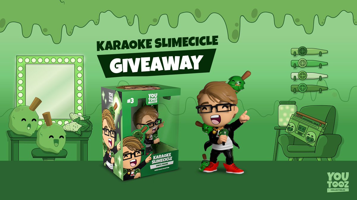 Slimecicle's tweet image. SLIMECICLE YOUTOOZ GIVEAWAY - retweet and follow @youtooz for a chance to win! We'll be picking a new winner every 1k retweets! Enter quick before slime runs out!