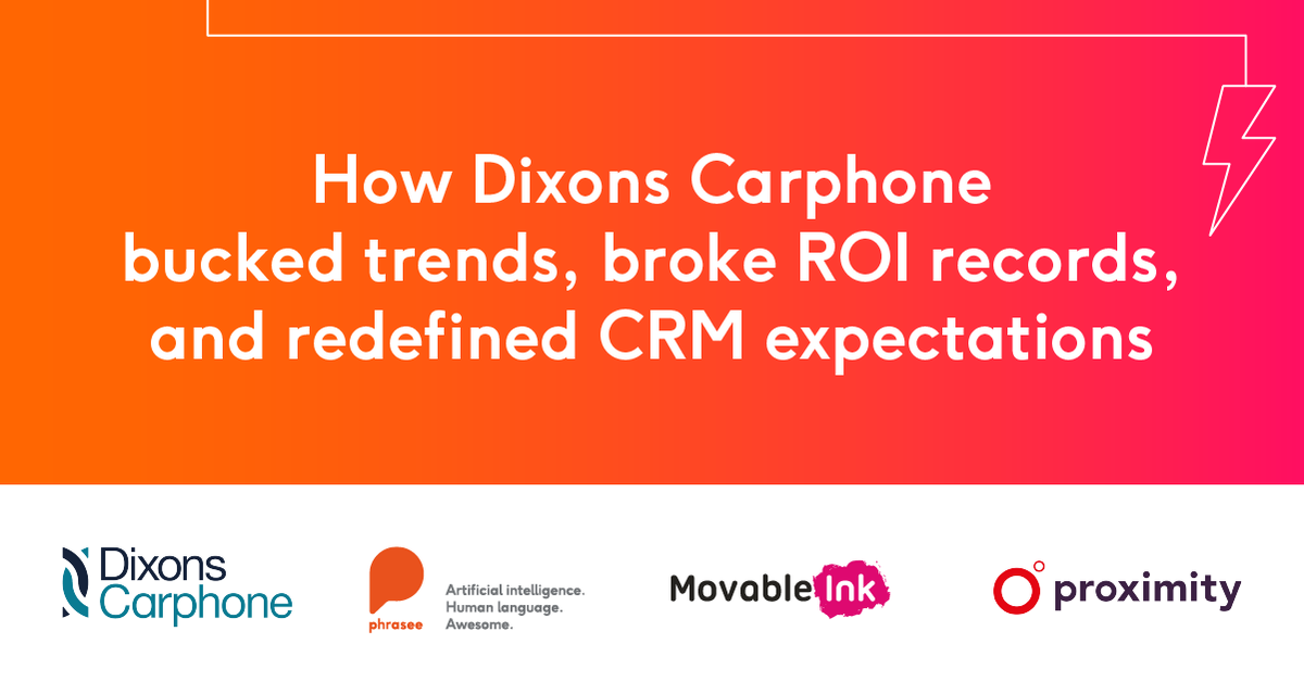 phrasee's tweet photo. We invite you to enjoy the thrilling tale of an award-nominated campaign from the UK’s largest electronics retailer, @DixonsCarphone. Read how it leveraged the teams at #Phrasee, @movableink, & @proximityLDN to accelerate its digital transformation👇
https://t.co/EmlPBra5oQ https://t.co/22cJ5HQz7S