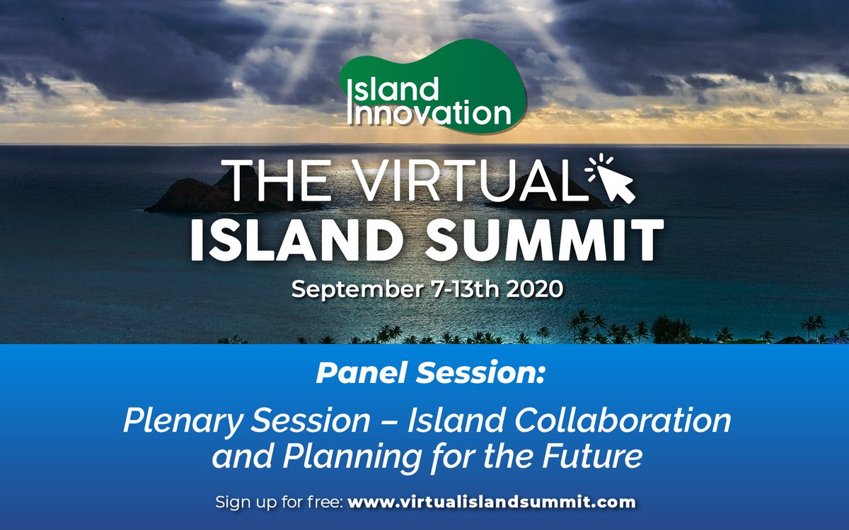 🏝️ Join us on Wednesday 9th September for the <a href="/IslandsInnovate/">Island Innovation 🏝️</a> Virtual Island Summit 2020 "Plenary Session – Island Collaboration and Planning for the Future".

➡️ Make sure to register for FREE at islandinnovation.co/event/plenary-…

#VirtualEvent #SustainableDevelopment