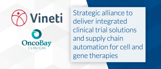 vinetiworks's tweet image. Are you looking for an end-to-end solution that simplifies and accelerates your #clinicaltrial #logisticsprocess and oversight for #celltherapies, #genetherapies, and personalized cancer vaccines? Look not further! @OncoBay bit.ly/2G4pvir