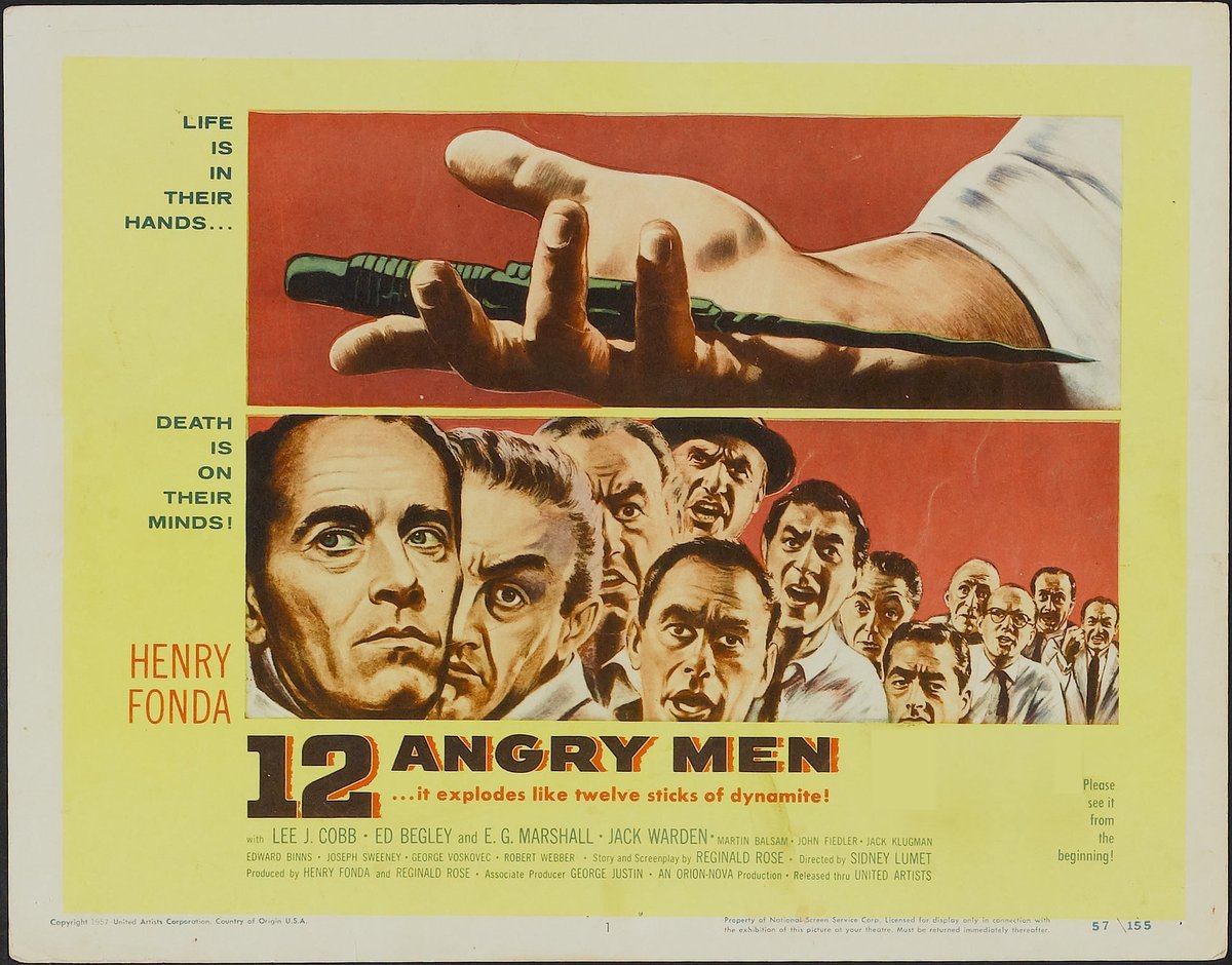 Check out this Original US Half Sheet movie poster for the film, '12 Angry Men.' 

#12angrymen #henryfonda #classicfilm #movies #moviereview #sidneylumet #reginaldrose #filmmaking #drama #crime #courtroom #justice #movieposter #posters #movieposters #filmart #movieart