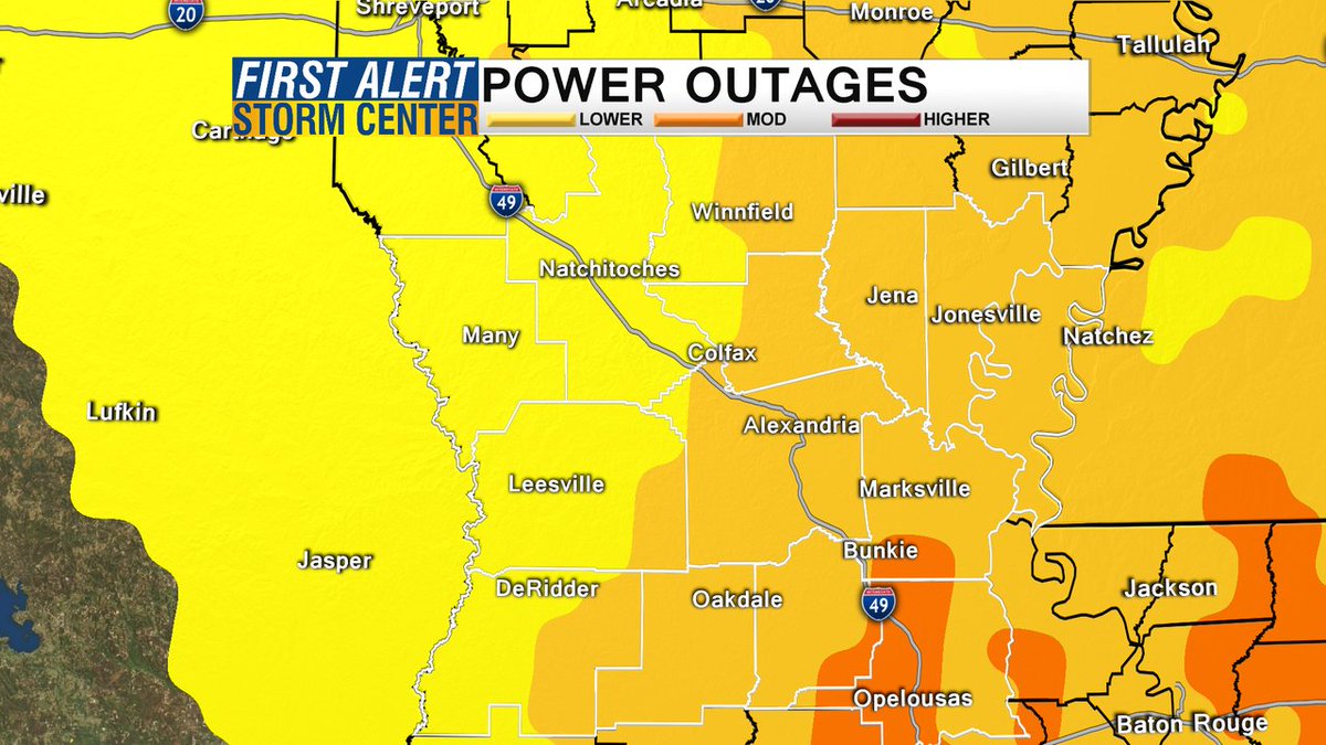 Kalb News Channel 5 On Twitter Widespread Power Outages Across Central Louisiana I Was Checking The Cleco Outage Map And It Looks Like There S Thousands Of People Right Now Without Power Laura
