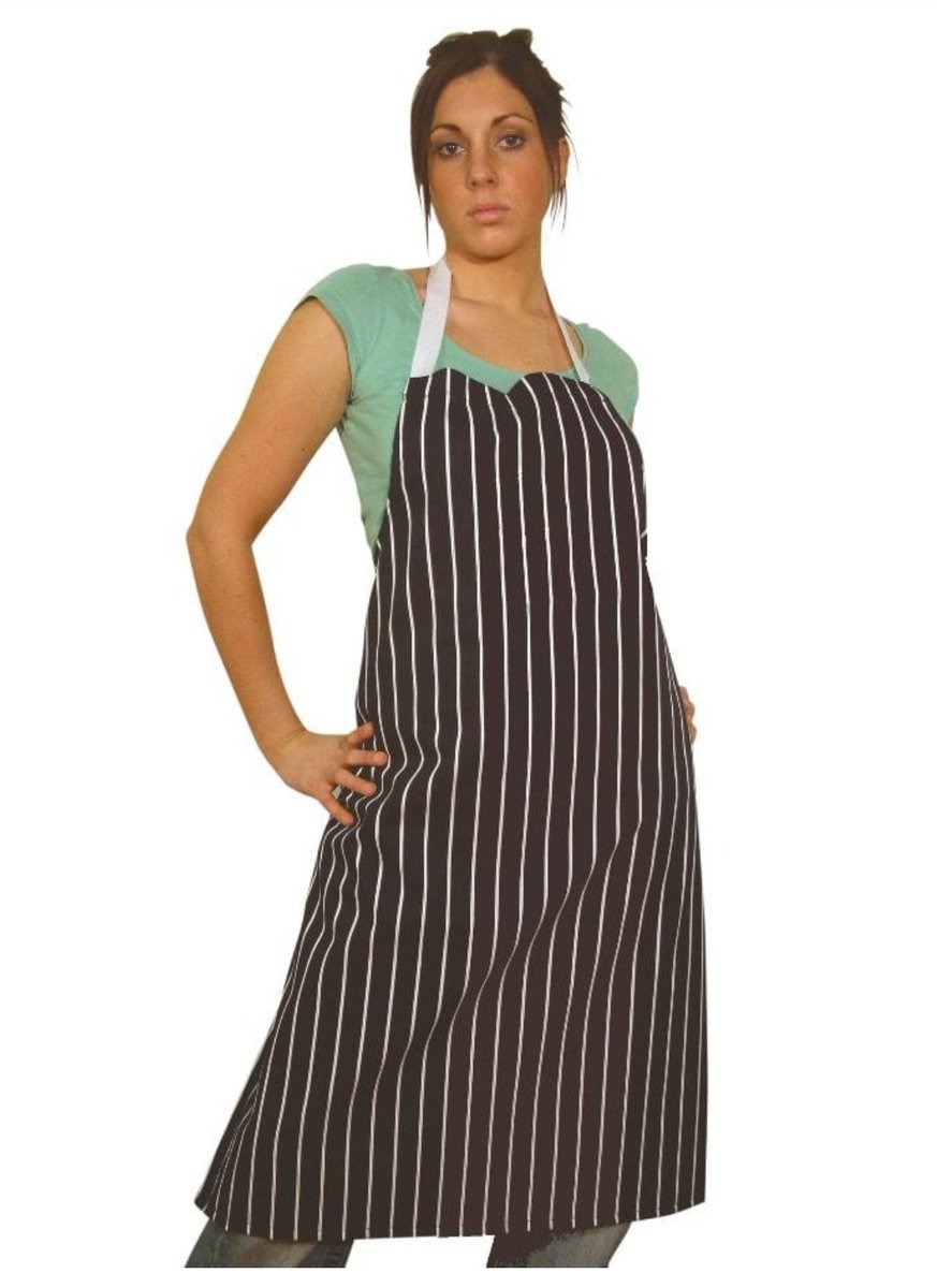 Browsing the workwear sites for some new scrubs -  I just hope I'm as happy and confident in them as this woman is in her new butcher's apron.  She's serious about meat but not afraid to look good