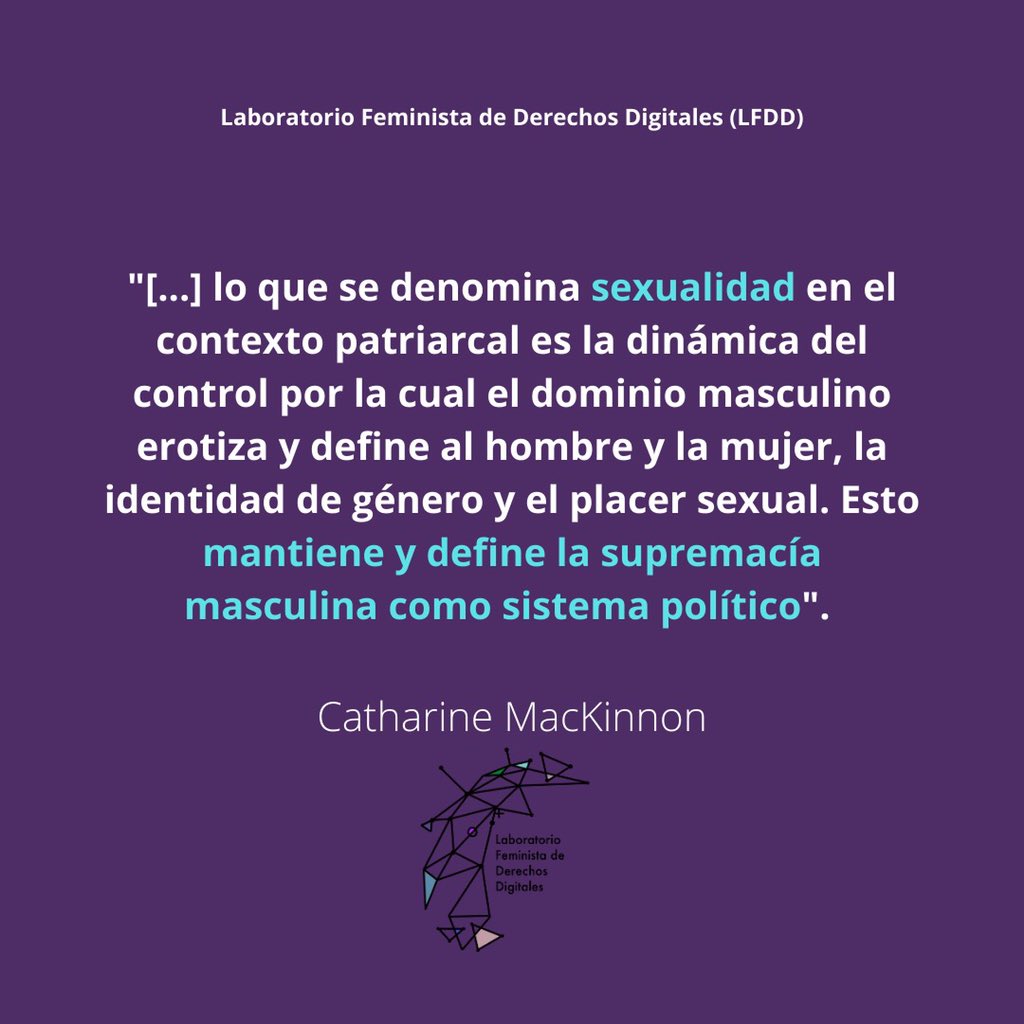 LABFEMDD's tweet photo. Hablemos de la construcción de la sexualidad de las mujeres en el contexto patriarcal.
Notas retomadas de “Hacia una teoría feminista del Estado” de #CatharineMacKinnon.
#LFDD https://t.co/1hmPJf1D6C