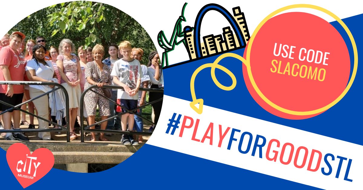 citymuseum's tweet photo. Meet #PlayForGoodSTL partner @SLACO314! St. Louis Association of Community Organizations is made up of 30 member neighborhoods working to improve the quality of life in those neighborhoods and the St. Louis region. Support them by using code SLACOMO at https://t.co/n30bcYm1hV 1/3 https://t.co/SY7sHgNjkn