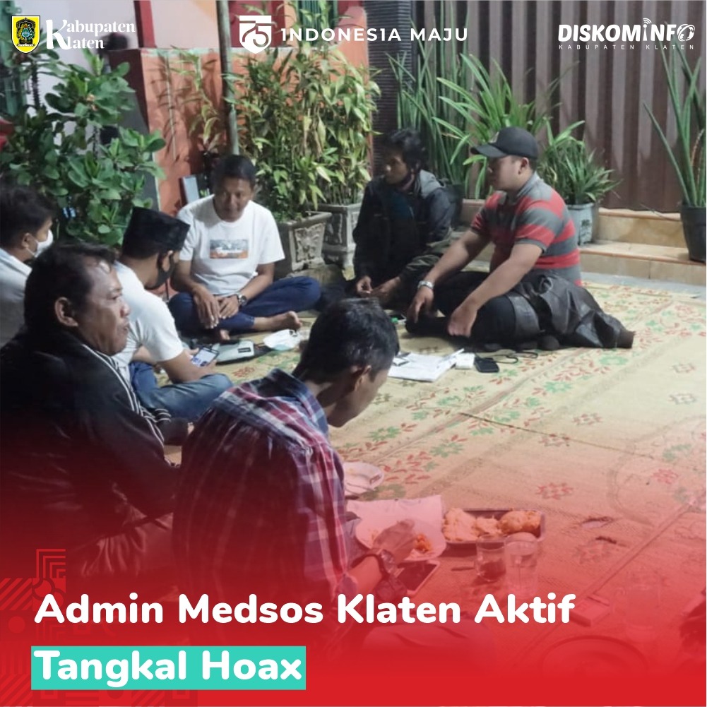 Admin Medsos Klaten Aktif Tangkal HoaxPara admin medsos Paguyuban Admin Medsos Kab Klaten kompak turut mengedukasi masyarakat untuk mencegah Covid-19. Lewat medsos puluhan ribu masyarakat Klaten diedukasi selalu menerapkan protokol kesehatan, termasuk memakai maskerA Thread