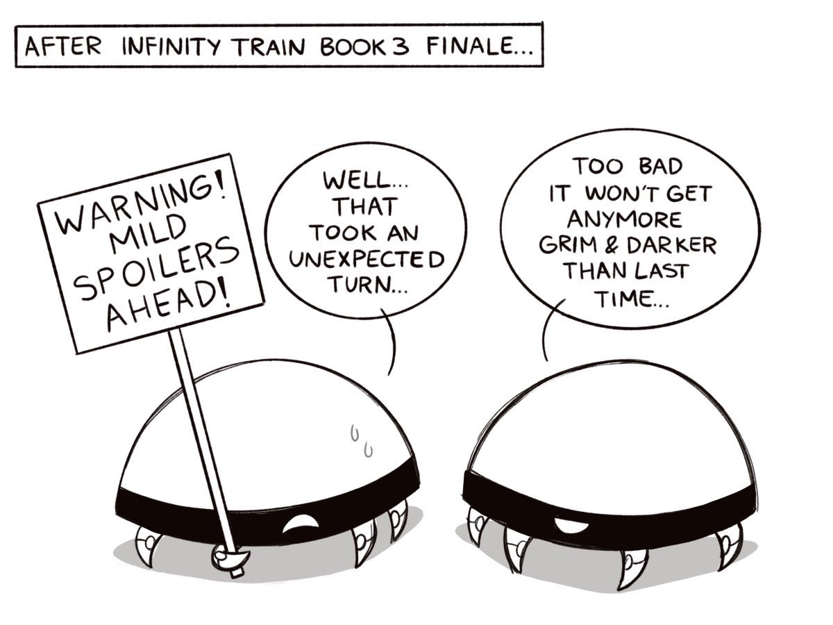 art4tin's tweet photo. I needed to sketch this real quick cuz the Book 3 finale of Infinity Train was...
...
Wow...
BOOK 4 PLEASE!!!
#InfinityTrain #InfinityTrainBookThree #OneOne #GladOne #SadOne #Fanart #SaveInfinityTrain #CartoonNetwork #artistsontwitter https://t.co/JSXj2BZrdW