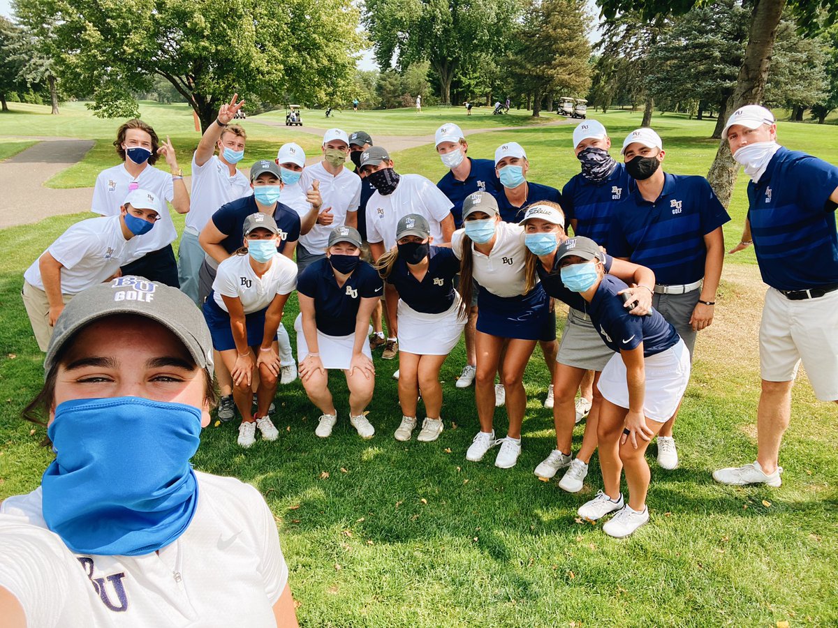 A great couple of days of golf and team NAVY comes away with the Coed Ryder Cup 🏆 #WeAreBU