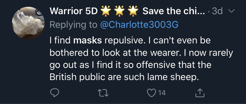 If you want to shift to 5D reality, you must not wear masks (AKA “face diapers”).