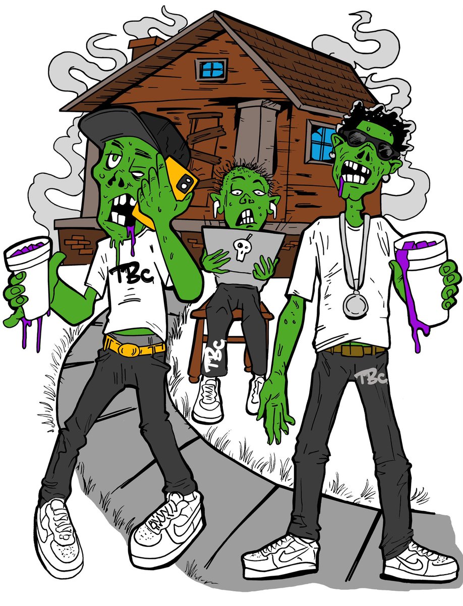 TrapperbyChoice's tweet image. TRAPPER BY CHOICE ‘ HUSTLERS CLOTHING , zombies eat 25/8 throughout the day , this clothing is for the real ones who CANT afford too sleep so they gotta EAT ALL DAY AN NIGHT 💚💚💚 FOLLOW MY BRAND SHIRTS OTW💨💨💨 !!! @Shottyy7