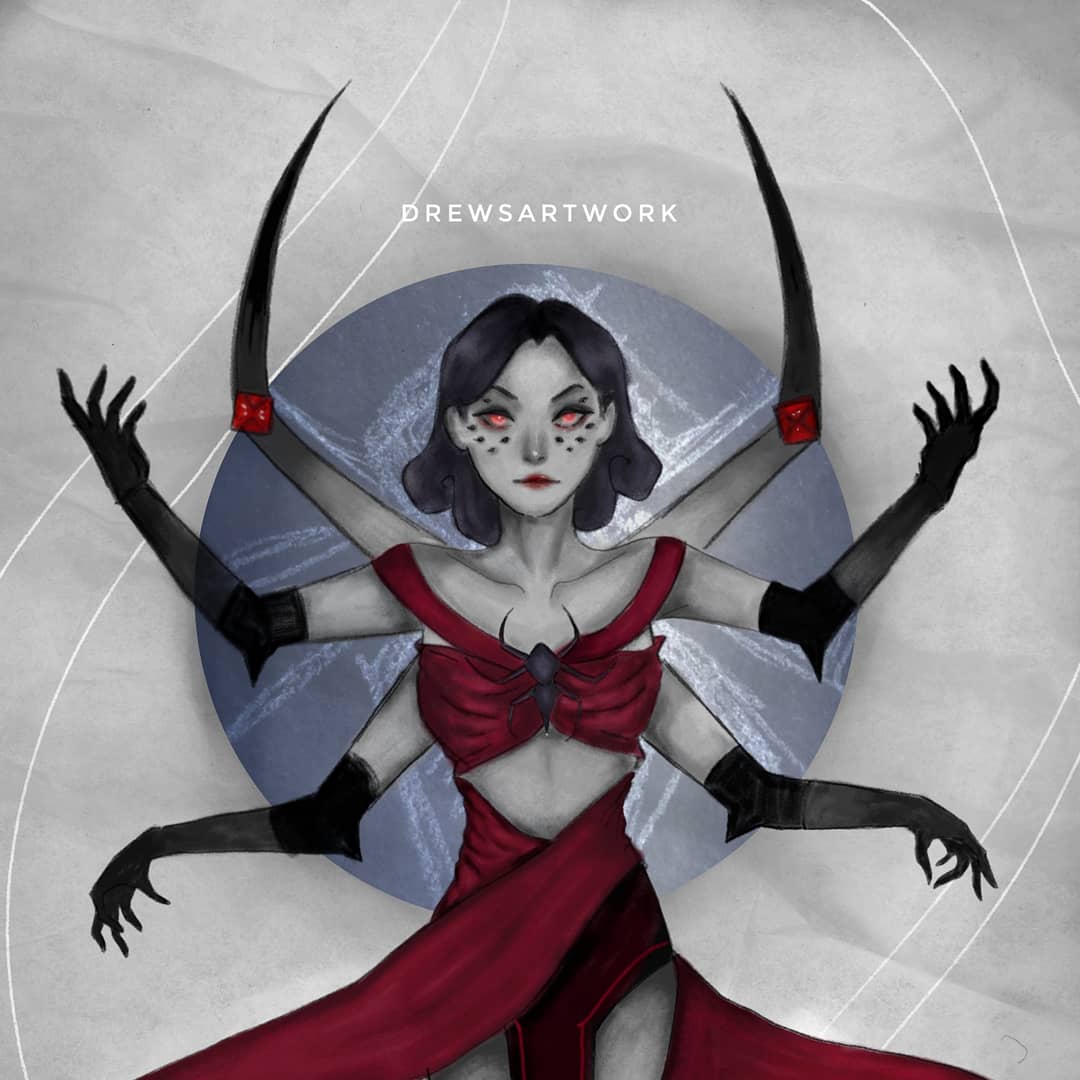 vaellionn's tweet photo. what so this is how it works when u post to twitter from insta😤 anyways here's Arachne

#art #drawing #arachne #GreekMythology #spiders https://t.co/eOMez16W4X