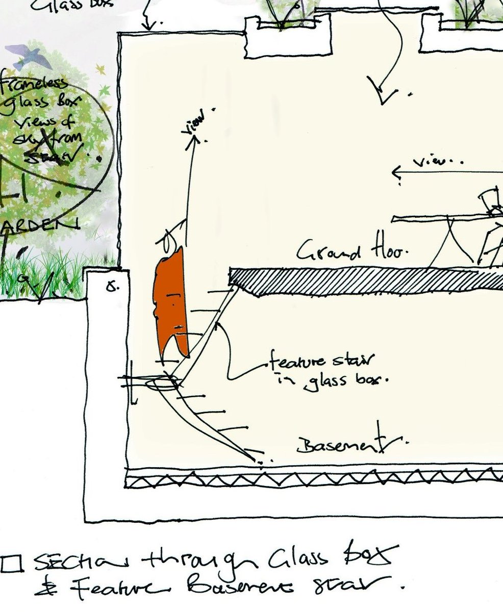 ShapeArchitect's tweet image. Stair from basement in glass box created by Shape Architecture #glassbox #stairdesign #shapearchitecture shapearchitecture.co.uk