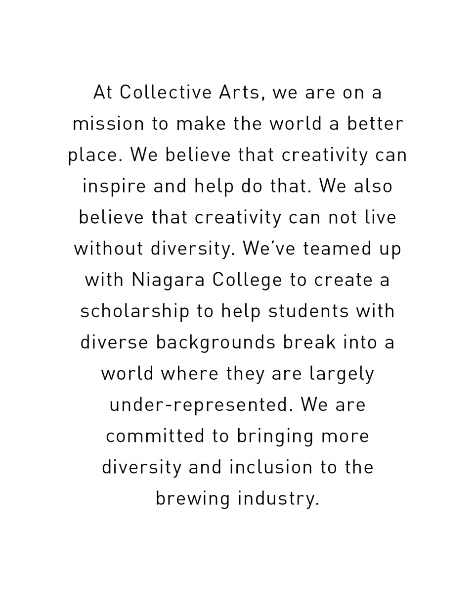 CollectiveBrew's tweet photo. We've teamed up with @niagaracollege to help students with diverse backgrounds break into brewing. 

Our goal is to help make the beer industry more diverse so we can all be push the boundaries of what hops, yeast, water and malt can do for the world. https://t.co/DDgLT81ZMl https://t.co/oDXXsLhTaI