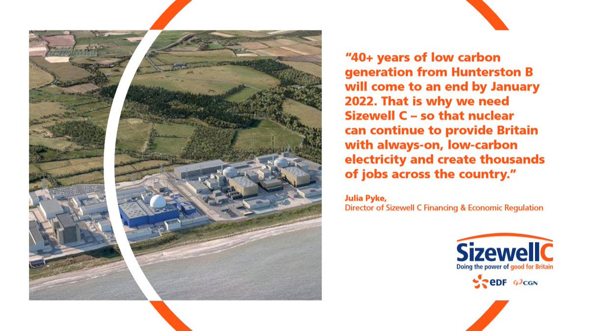sizewellc's tweet photo. Sizewell C stands ready to continue the UK’s proud nuclear heritage 🇬🇧  As Hunterston B announces its closure, Sizewell C will pick up where it left off, providing low-carbon 🔋, always on 🔁 generation for decades to come. Read more here: https://t.co/5mZEmYbFgP https://t.co/6fqegfjTLB