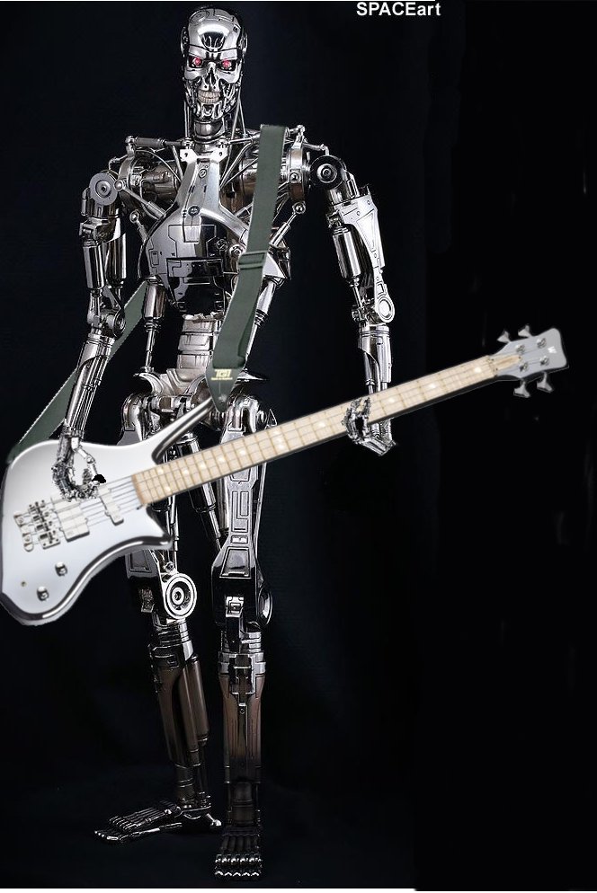 jetpackcomic's tweet image. Until somebody creates something better, this is the only picture of the T-800 playing Bass you'll find on the Internet. 

#T800 #BassGuitar #Robots