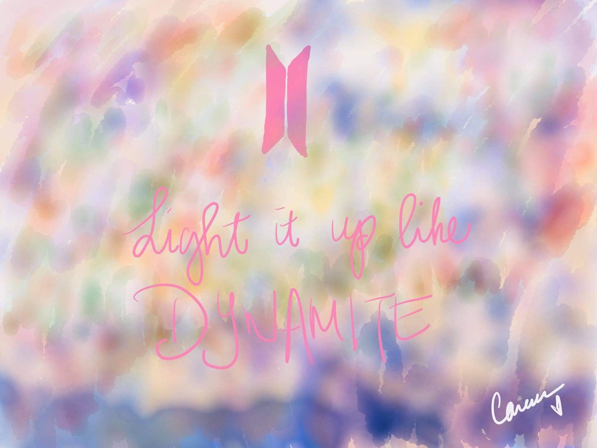 caressedy's tweet image. @BTS_twt  just made this for fun. Bright happy colors. Basic art (I am not a professional..it's pretty obvious haha) but made with love  😍 Hope you like it 🎨💜 #basicart