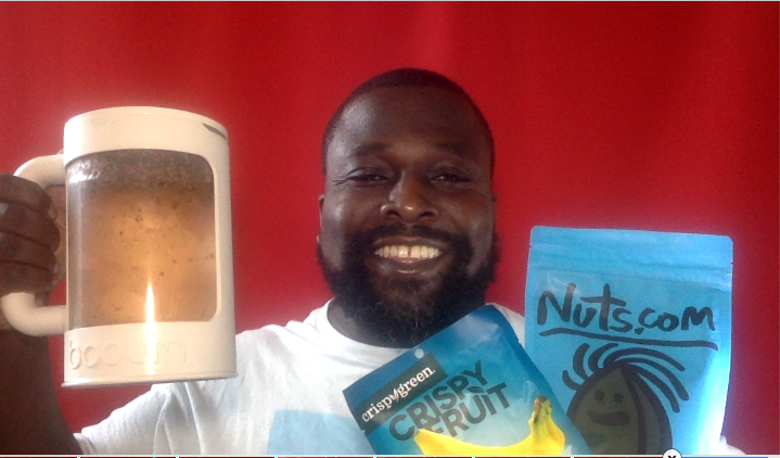 Mr_Just_Anne's tweet photo. On now....Toast'd &amp; Bru'd (T&amp;B) episode 2. 'First impressions of Organic Spirulina from #Nutsdotcom and my Cold Brew #CrioBru Ghana Light roast brewing Cacao.'  #T&amp;B #brued #mr_just_anne @Just_Anne  https://t.co/KEtBN6GB5A https://t.co/EPKtNZd3n5