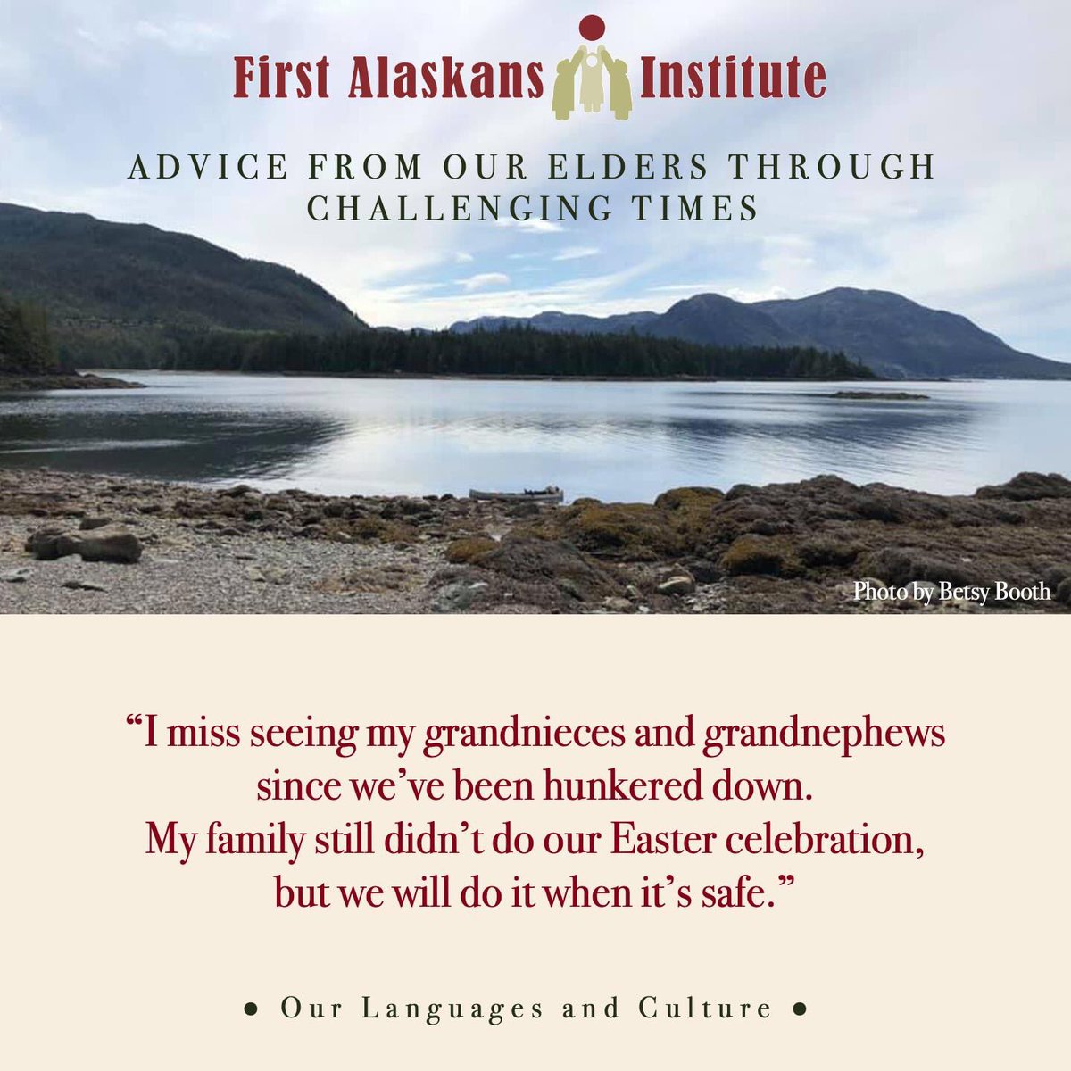 firstalaskans's tweet photo. We have connected with Elders to make sure they are feeling healthy and strong and have all they need. We are sharing some of their rich wisdom and teachings to help us navigate through this time. #BeingGoodRelatives #AdvancingOurWaysofLife https://t.co/yTnDypftk9
