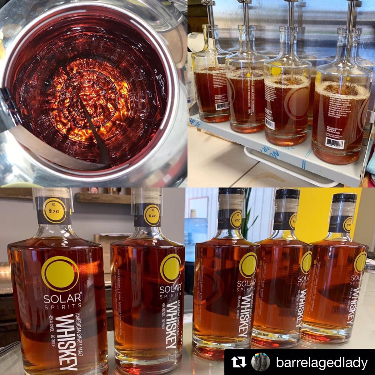 Our limited release American Single Malt Whiskey blend No.820 has just been bottled and is available now for pickup orders. 🥃🥃🥃
