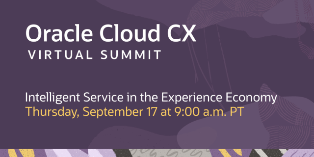 oraclepartners's tweet image. Get started on the path to success for your business at #OracleCXSummit. Register for @OracleCX free 90-min virtual event happening on September 17th. #IntelligentService bit.ly/2YFGdLm
