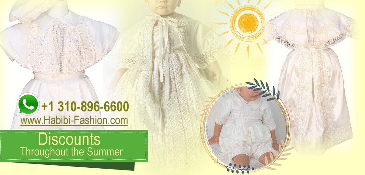 Habibi Fashion with the #bestdresses for the day of your baby's #baptism, we have both #classicstyle #suits with #skirts and #contemporarystyles such as white #dresses.

💌 Habibi-Fashion.com 
☎️ 213-746-4200
#wedding #elegantevents #losangelesparties #californiaparty