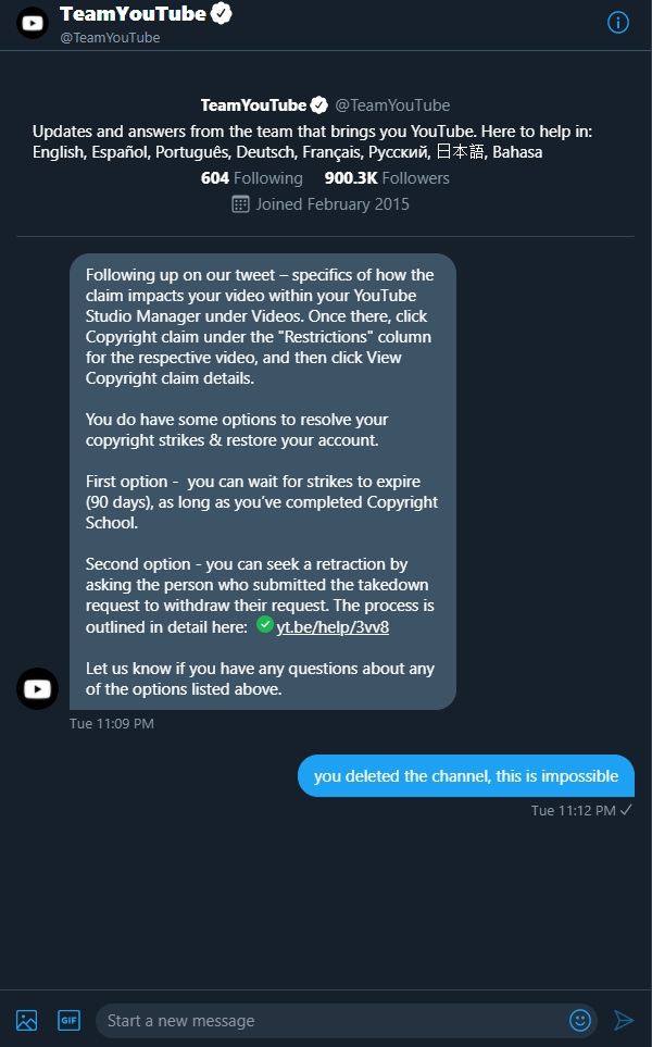 SliceofOtaku's tweet photo. Two days ago @TeamYouTube reached out to me with this...
Billion dollar company btw https://t.co/ltLvKKEAhb